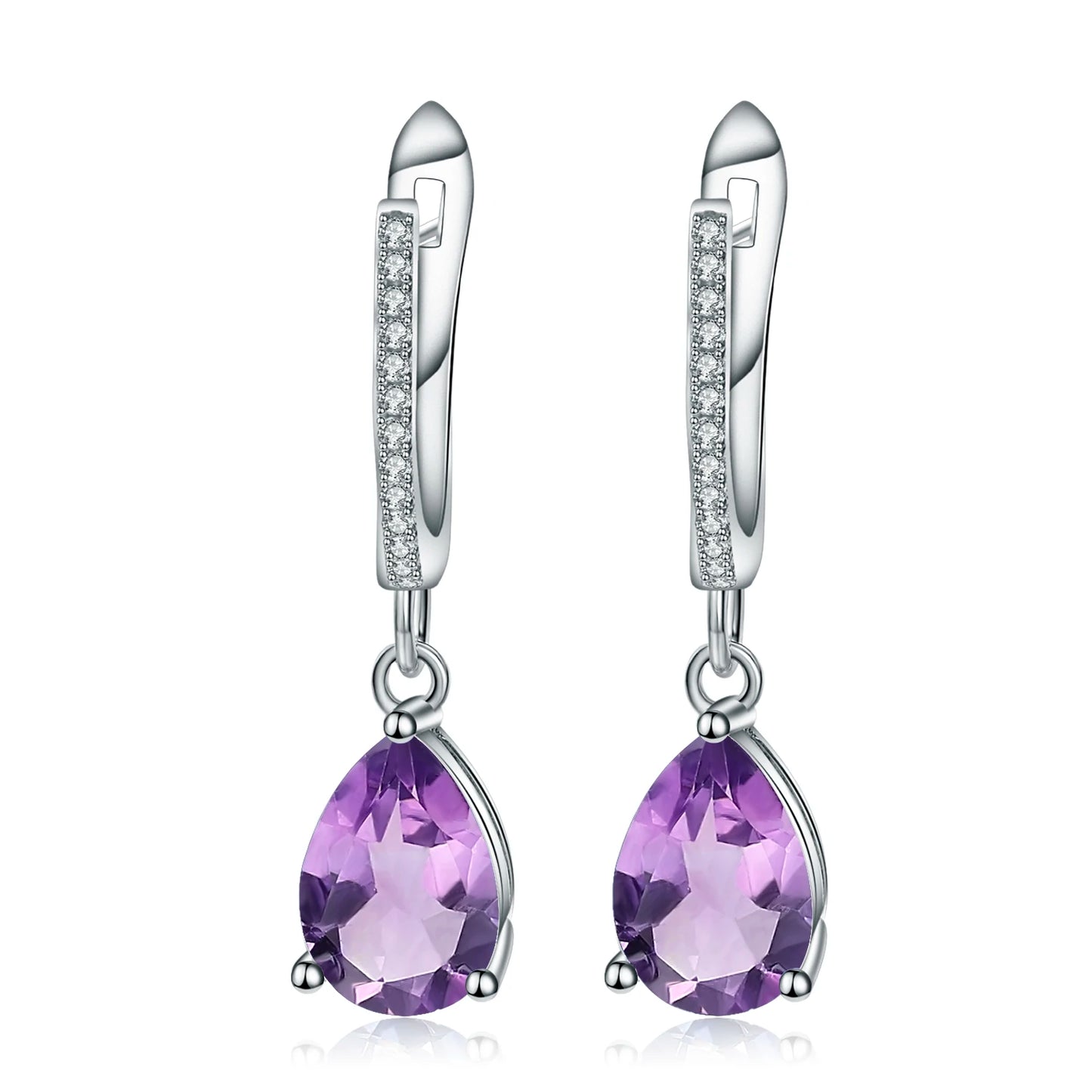 Gem's Ballet Natural Sky Blue Topaz Earrings Genuine 925 Sterling Silver Fine Jewelry 7x10mm Drop Earring For Women Fashion