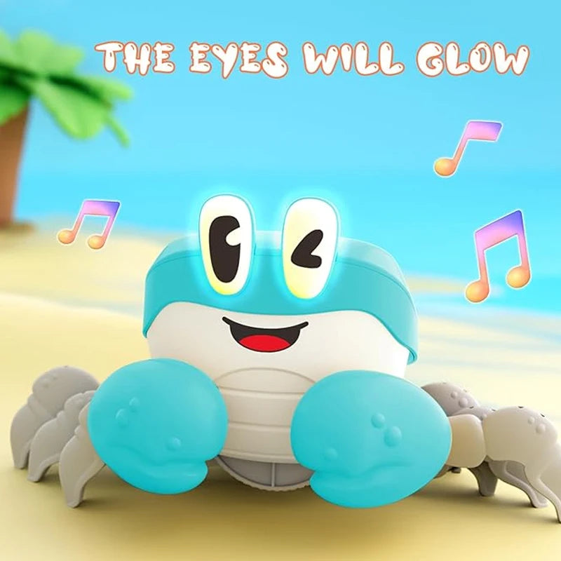 Crawling Crab Baby Toys Sensory Interactive Music Gifts for Boy Girl Toddler Escape Induction Sound Development Toy
