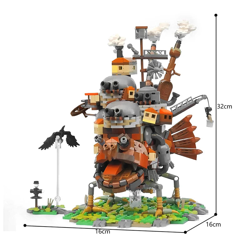 Bricklink City House Ideas Movie Japan Anime Moving Castles Creative Expert Architecture Modular Building Blocks Kid Toys Gift