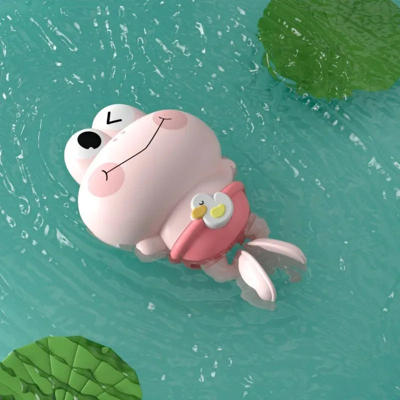 Baby Bath Toys Frog and Fish Wind Up Toys for Toddlers Bathtub Toys for Baby Floating Pool Games Swimming Bath Toys for Kids
