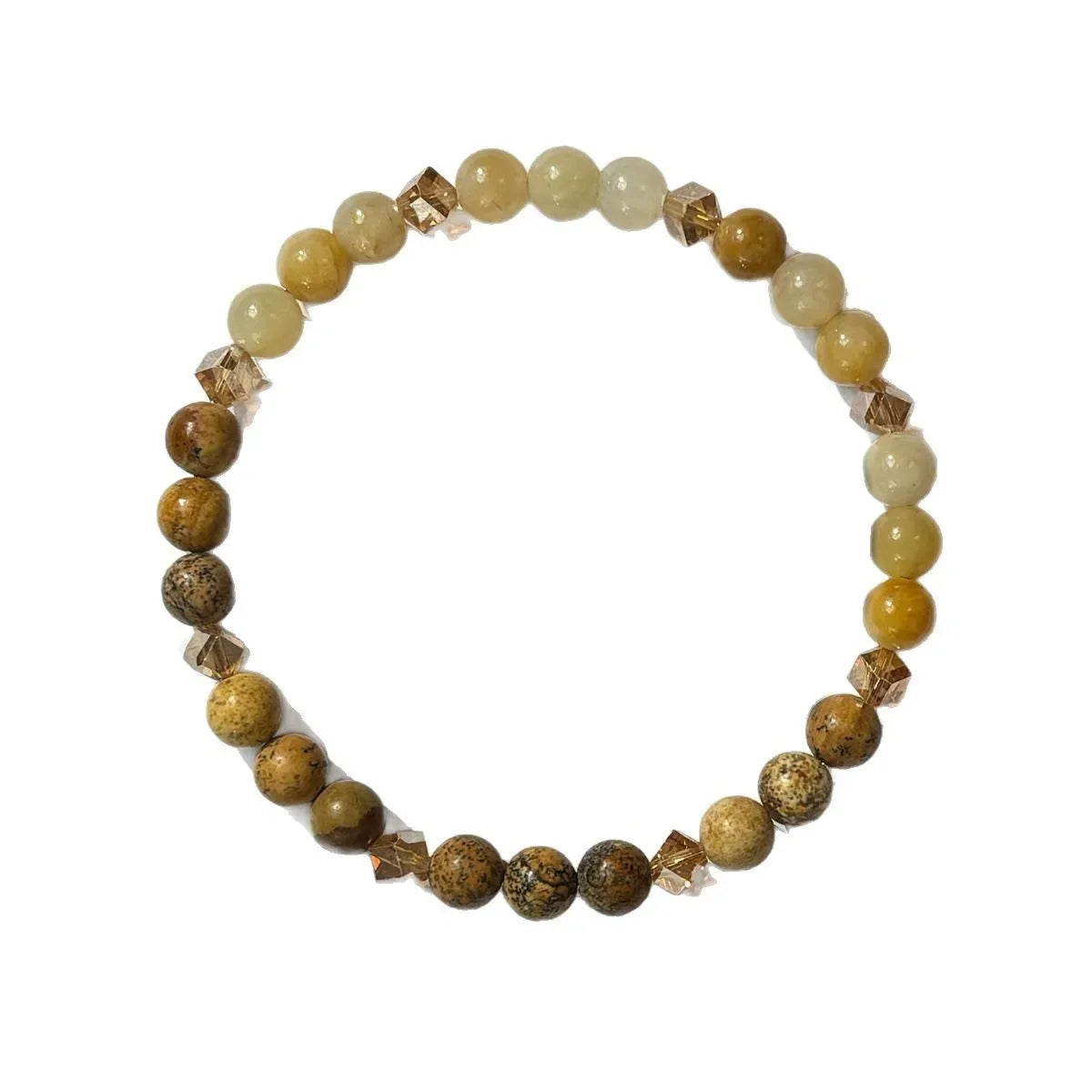 1 Citrine Natural Stone Bracelet Promotes Abundance and Success Unisex Handmade Jewelry 6mm