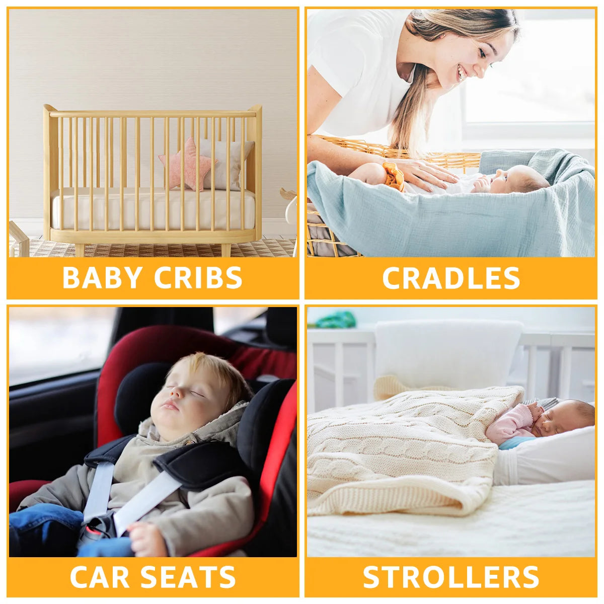 Baby Rotating Music Box ABS Baby Crib Hanging Rattle Bed Bell 3 Modes Baby Soothing Musical Toys 0-12 Months Newborn Gifts