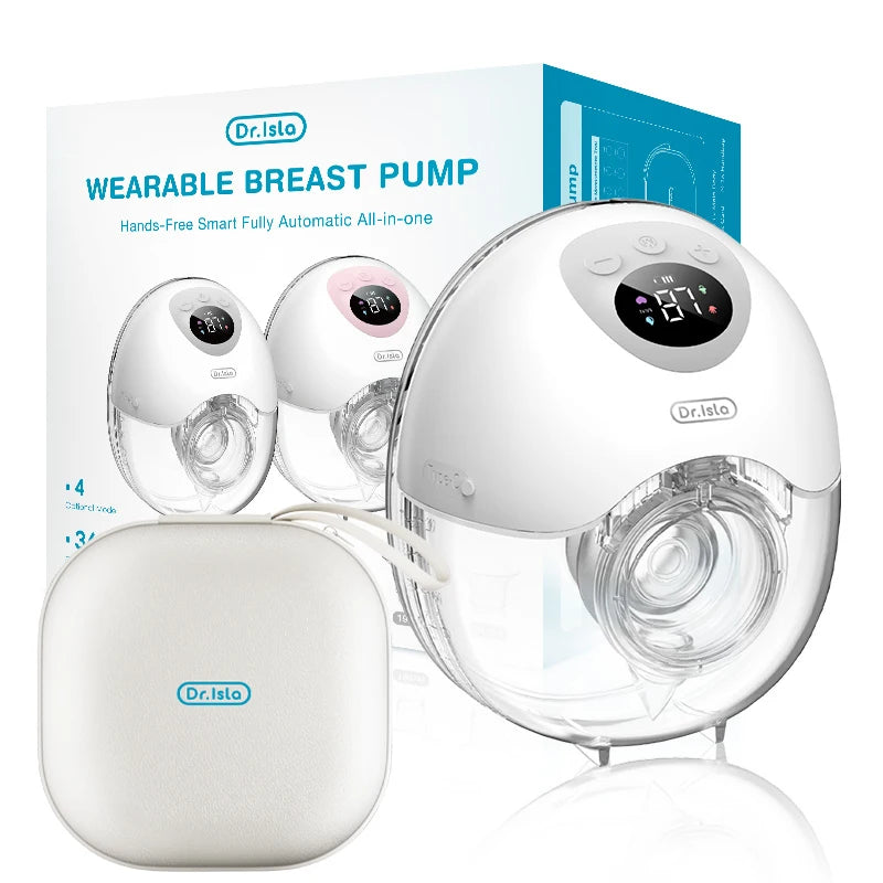 MAMIJOY Wearable Electric Breast Pump 4 Modes 36 Suction Levels Hands Free Breast Pumps Milk Collector with 19/24mm Flange EB50
