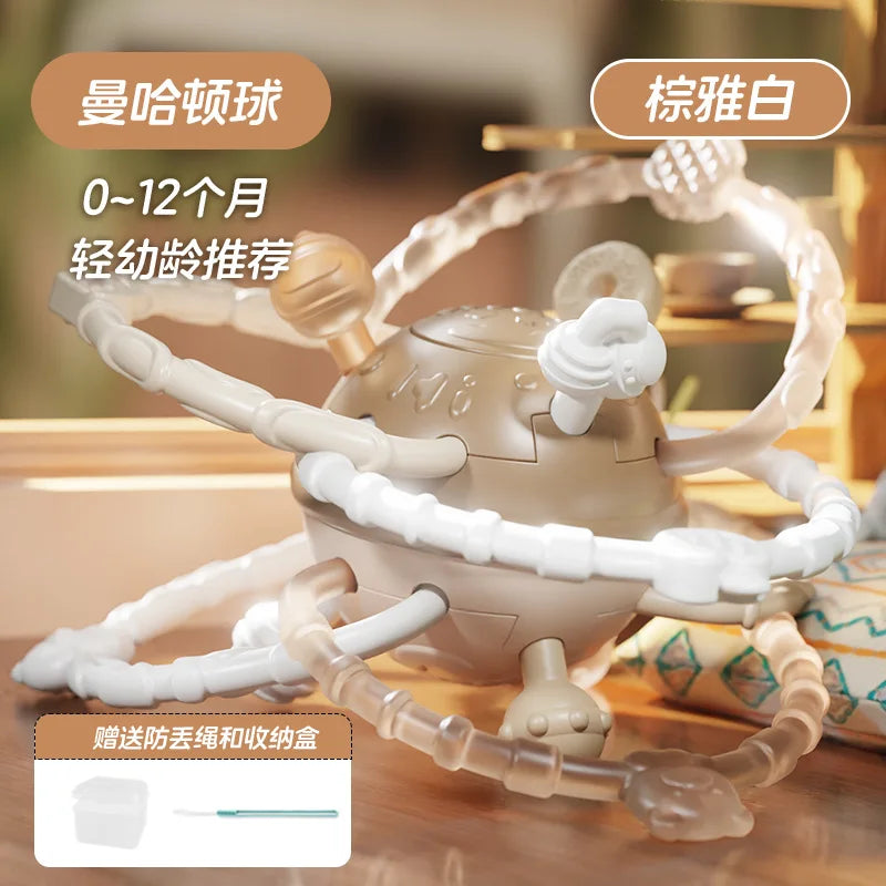 Baby Toy Manhattan Round Ball Soft Silicone Hand Grab Ball Rattle Infant Chewable Teethers Toys For Infant 0-12months