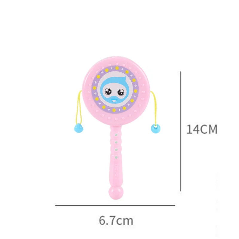 Educational Toys Random 1Pc Baby Cartoon Fruit Animals whistle Rattle Drum Toys Baby Early Education Rattle Toy For Children Kid