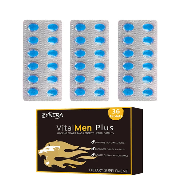 Blue Tablets Shilajit Ashwagandha & Black Maca & Saw Palmetto Tablets Best Male Supplement Enhancing Energy