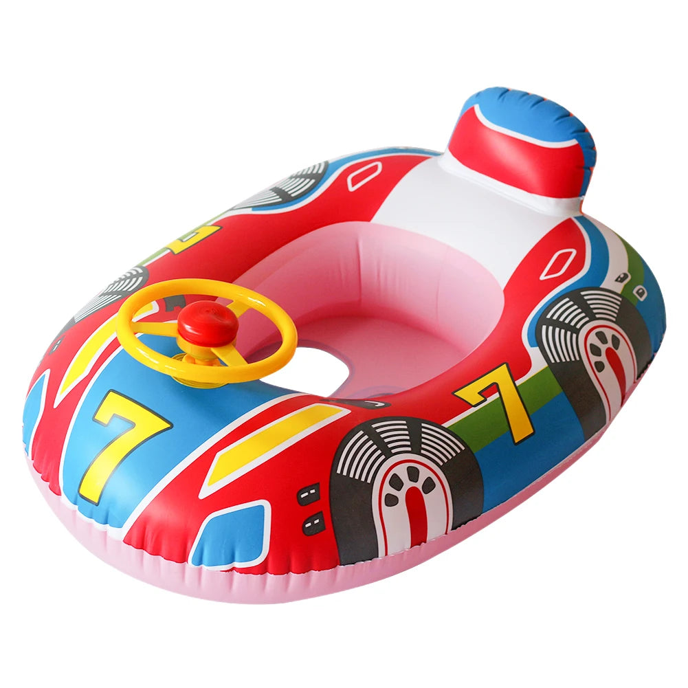 Baby Swimming Seat Ring Inflatable Toys Floating Sun Shade Toddler Swim Circle Fun Pool Bathtub Summer Beach Party Water Toys