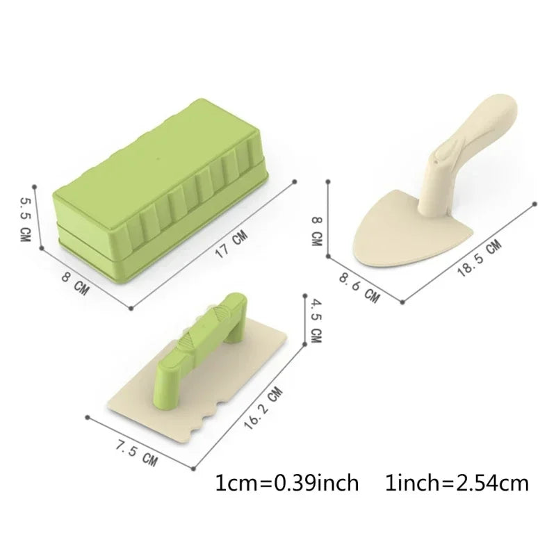 Children Beach Toys Set Shovel Digging Tools Castle Building Sand Brick Walls Molds Tools Summer Outdoor Family Interactive Toys