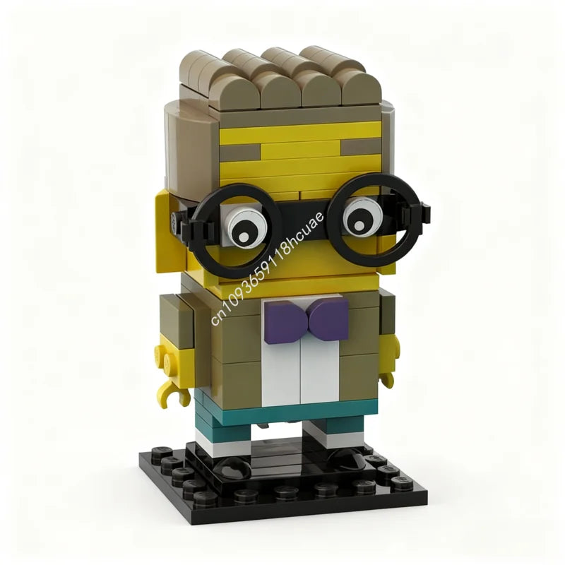 123pcs MOC Mr Smithers Satirical Animated Sitcom Brickheadz Model Building blocks Kids idea craft toys Education Christmas gifts