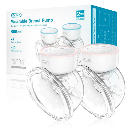 Wearable Breast Pump Hands Free Electric Breast Pumps Comfort Milk Collector Lightweight with LED Display 4 Modes & 12 Levels