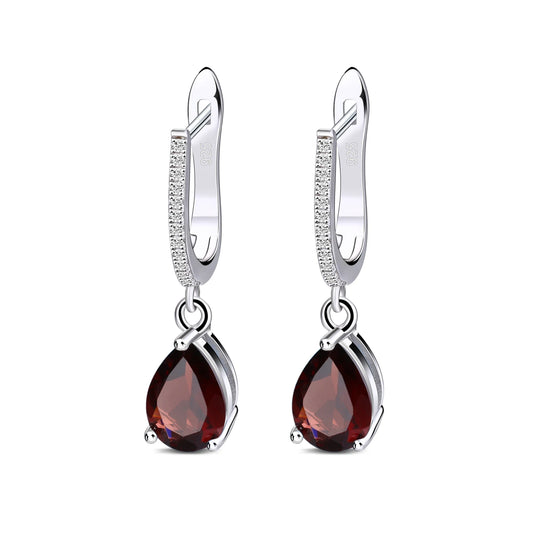 Gem's Ballet Natural Sky Blue Topaz Earrings Genuine 925 Sterling Silver Fine Jewelry 7x10mm Drop Earring For Women Fashion