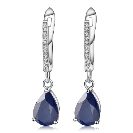 Gem's Ballet Natural Sky Blue Topaz Earrings Genuine 925 Sterling Silver Fine Jewelry 7x10mm Drop Earring For Women Fashion