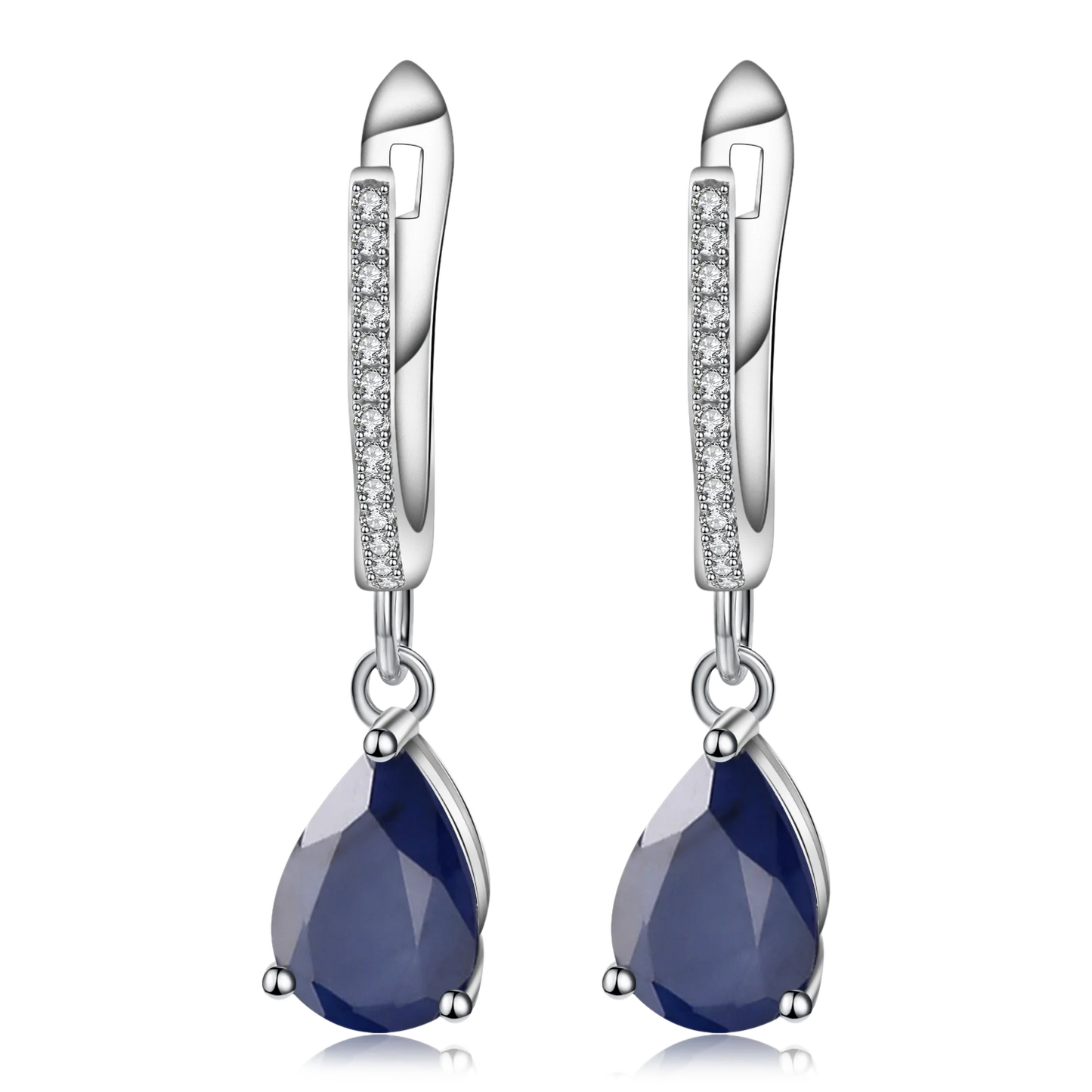 Gem's Ballet Natural Sky Blue Topaz Earrings Genuine 925 Sterling Silver Fine Jewelry 7x10mm Drop Earring For Women Fashion