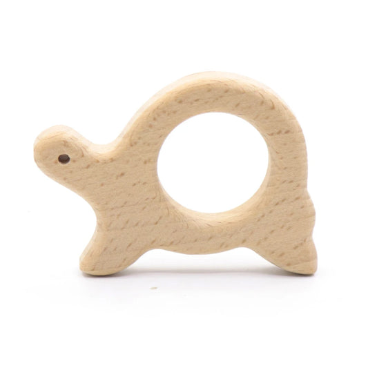 DIY Baby Gym Toys Wood Necklace Pendant Food Grade Wooden Teether Toys Tortoise Koala Whale Turtle Wooden Teething Toys