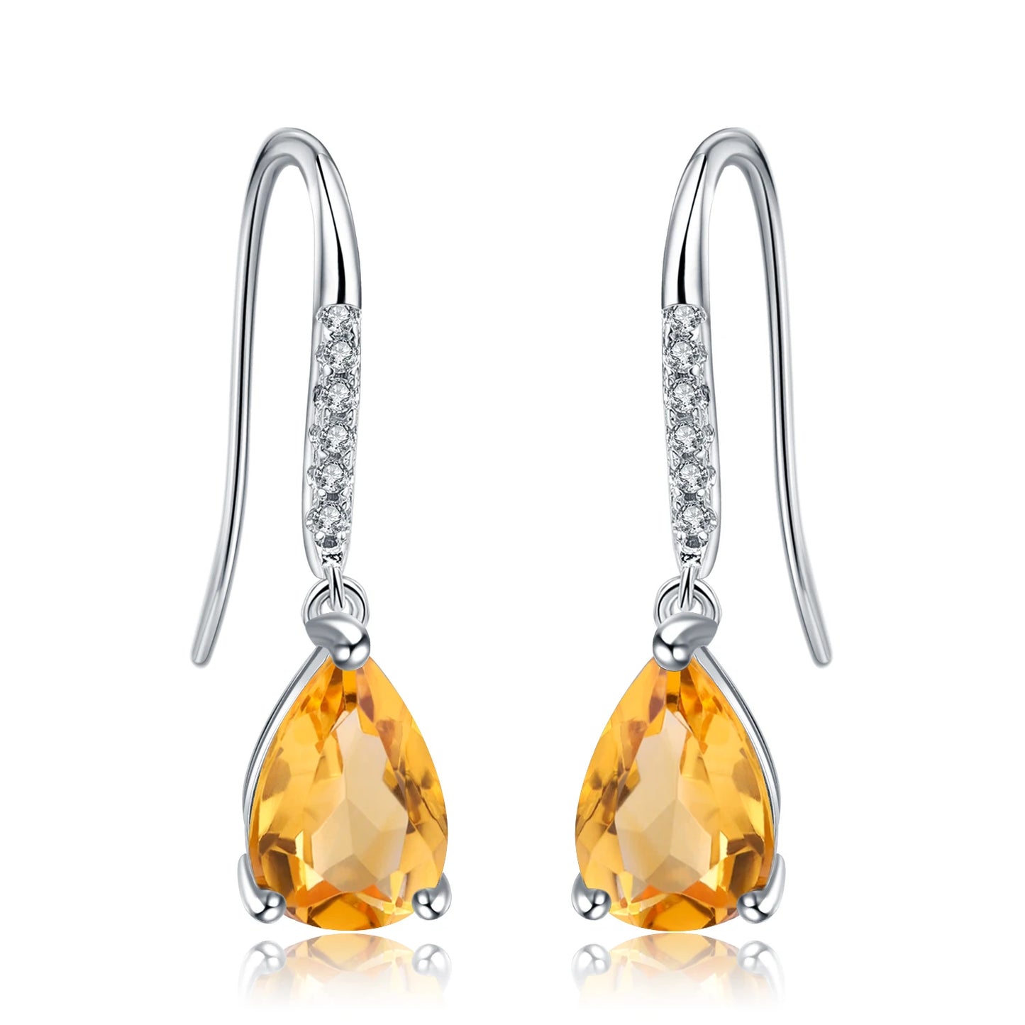 Gem's Ballet Natural Sky Blue Topaz Earrings Genuine 925 Sterling Silver Fine Jewelry 7x10mm Drop Earring For Women Fashion