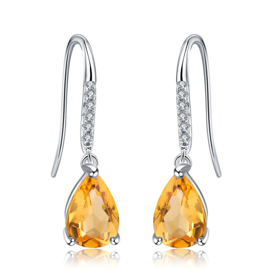 Gem's Ballet Natural Sky Blue Topaz Earrings Genuine 925 Sterling Silver Fine Jewelry 7x10mm Drop Earring For Women Fashion