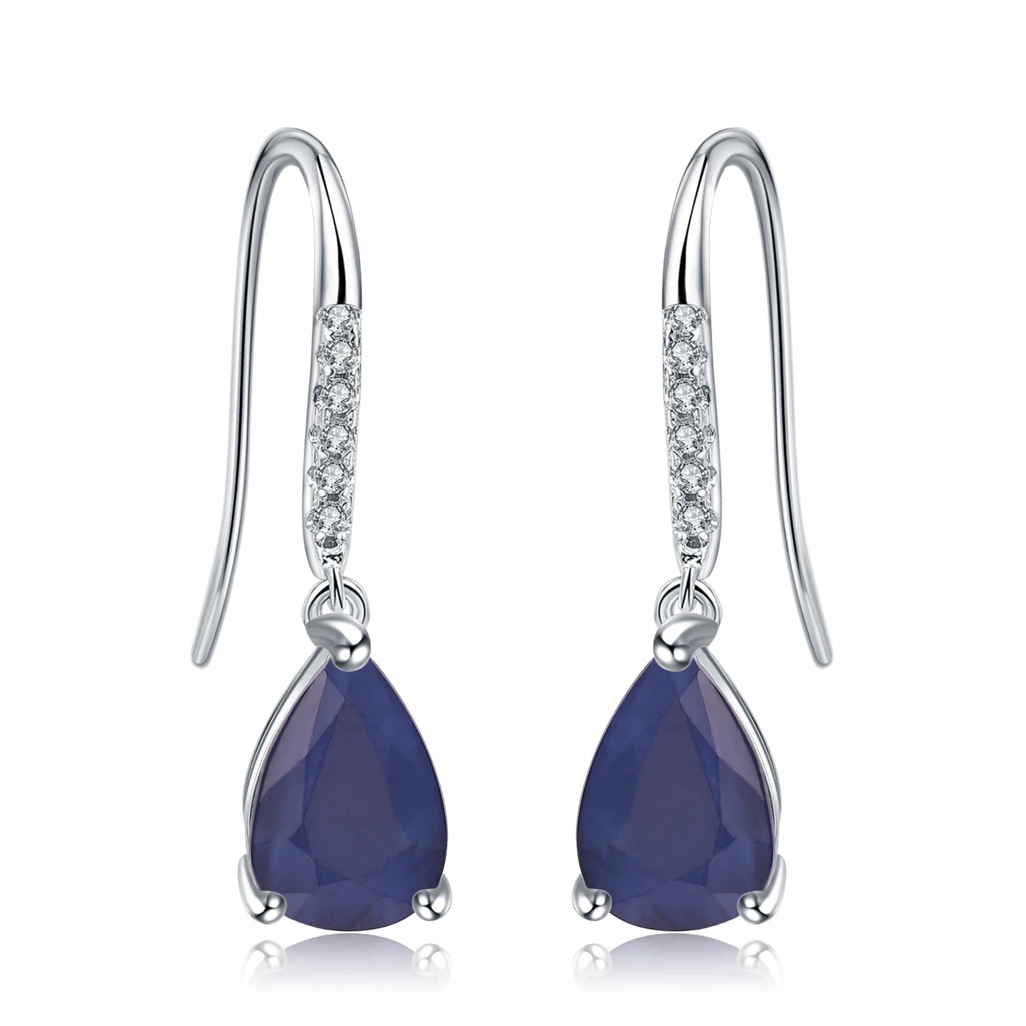 Gem's Ballet Natural Sky Blue Topaz Earrings Genuine 925 Sterling Silver Fine Jewelry 7x10mm Drop Earring For Women Fashion