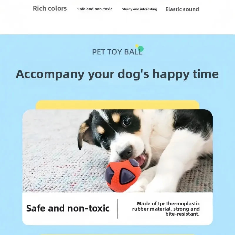 Pet Toy TPR Ball Interaction Pets Relieving Boredom Bite Resistance Small Medium-sized Dog Grinding Venting Ball