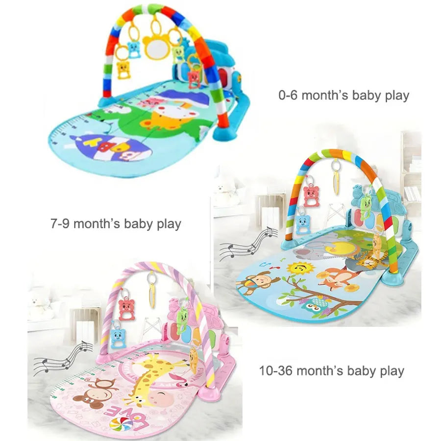 Baby Activity Gym Rack Early Education 0-36 Months Toy Gifts Musical Newborn Crawling Blanket Play Mat