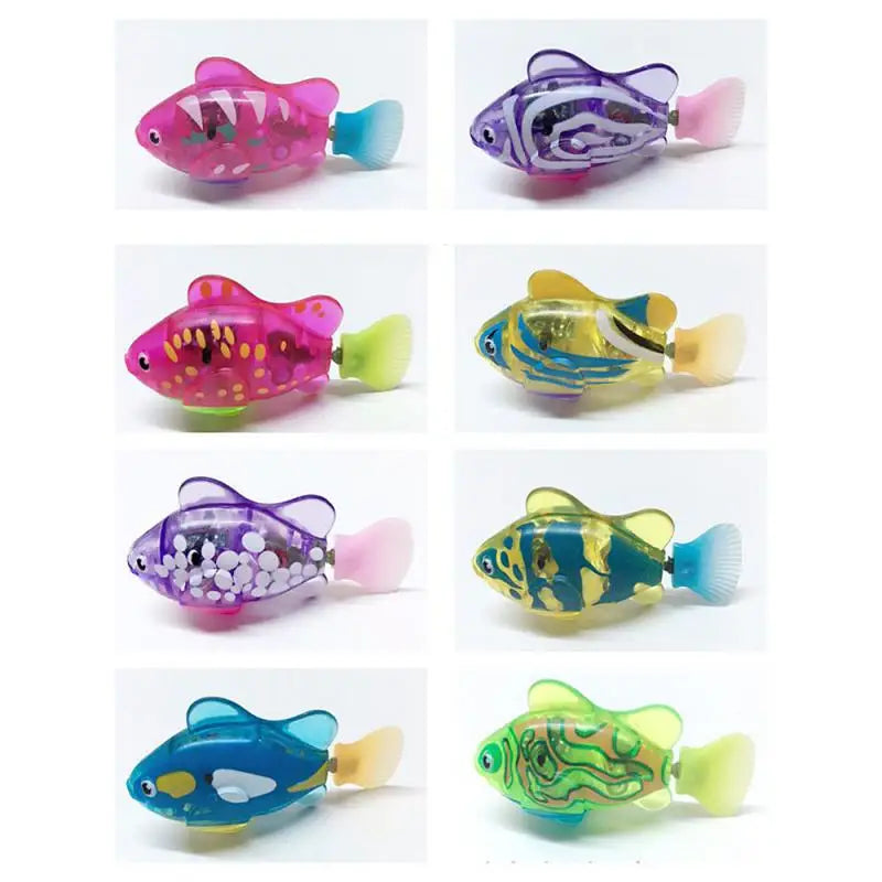 Led Baby Bath Toys Interactive Colorful Fish Toys Swimming Bath Plastic Fish Toys Gift & Scenic Fish  Toy