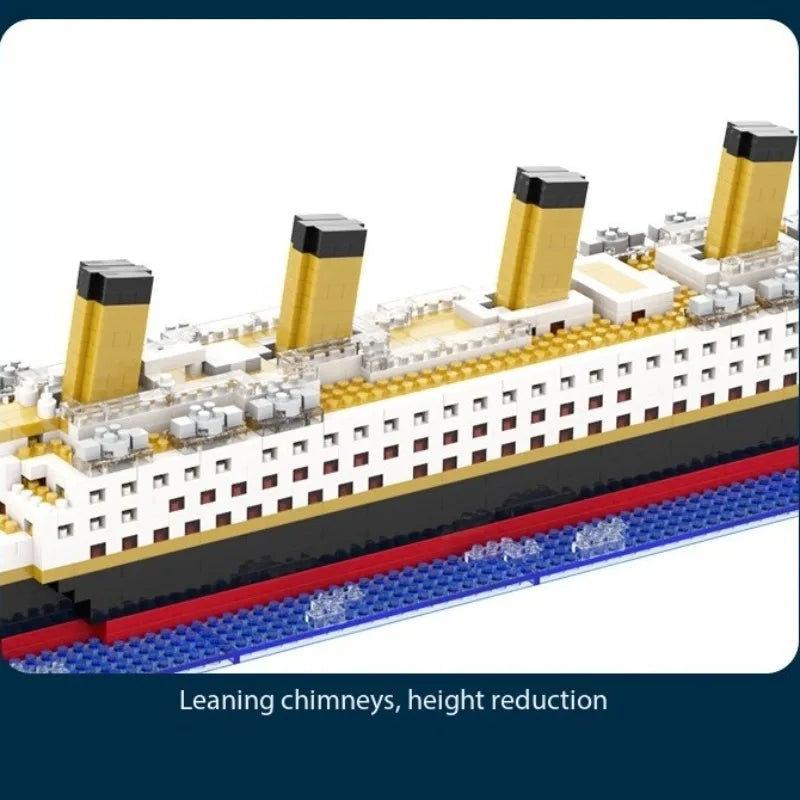 Titanic Building Blocks Cruise Ship Luxury Iceberg Mini Assemble Bricks Model City DIY Model Bricks Toys Kits For Holiday Gifts