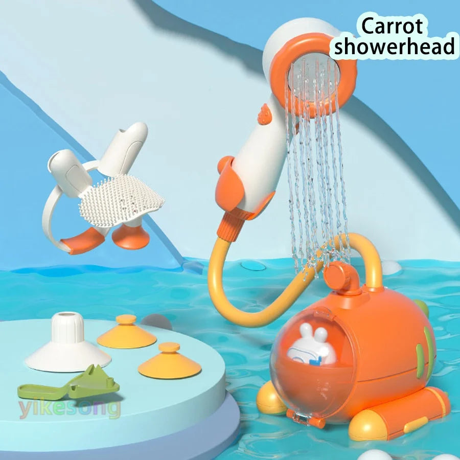 Baby Bath Electric Submarine Toys Shower Sucker Interactive Play Spray Bathtub Water Toys Sprinkler Baby Shower for Kids