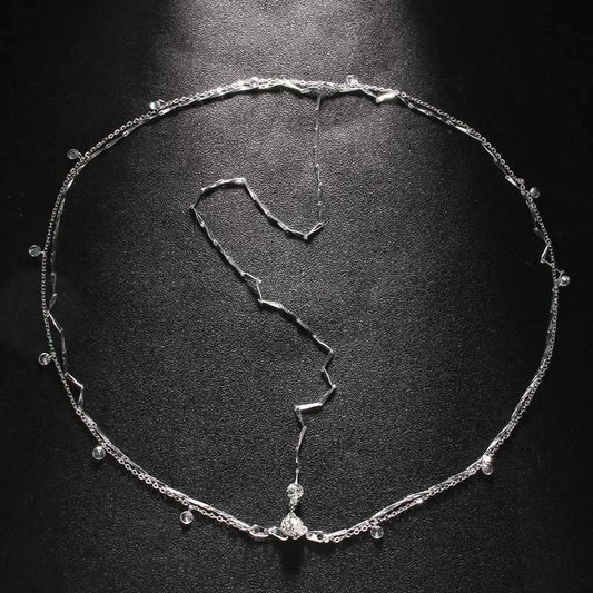 Fashion Crystal Head Chain Wedding Hair Accessories for Women Elegant Headpiece Bling Bridal Forehead Chain Indian Jewelry Gifts