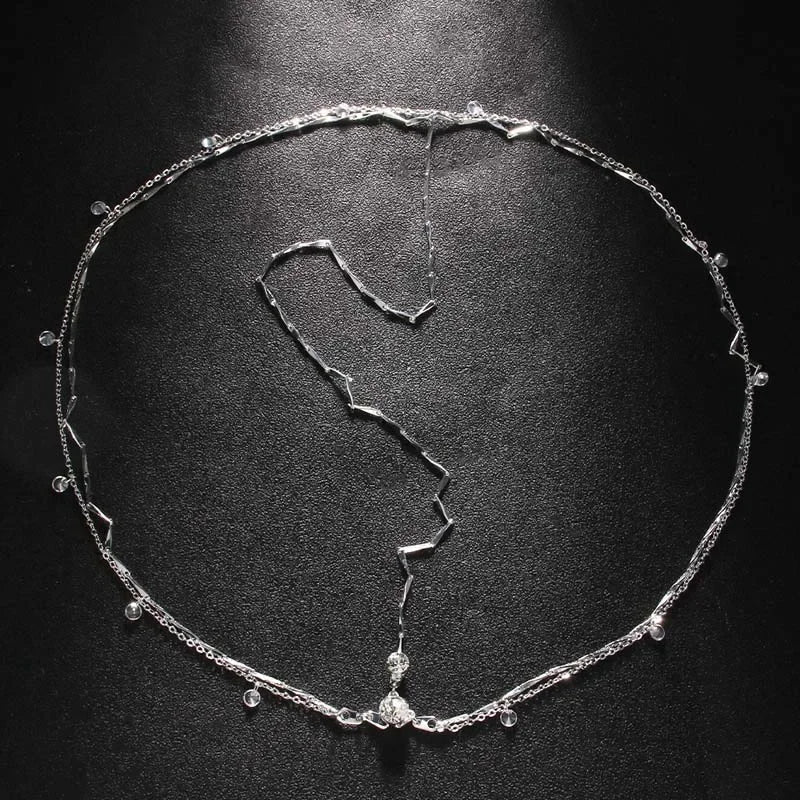 Fashion Crystal Head Chain Wedding Hair Accessories for Women Elegant Headpiece Bling Bridal Forehead Chain Indian Jewelry Gifts