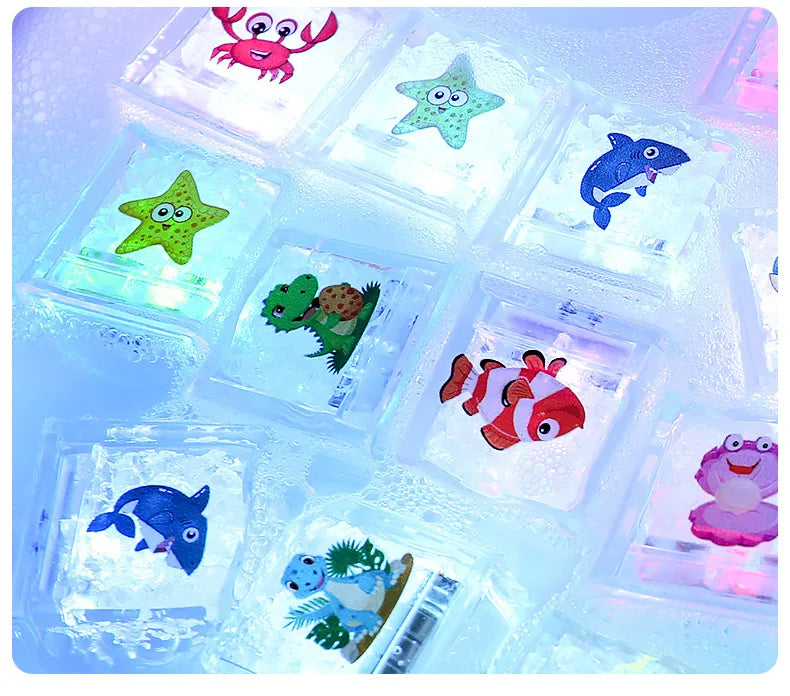 Baby Bath Toys Bathtub LED Light Up Toys Colorful Changing Waterproof Underwater Lights Bath Toys for Boys Girls Birthday Gift
