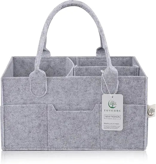 baby diaper caddy - enlarge nursery storage bin and car organizer for diapers and wipes - storage basket for newborn essentials,