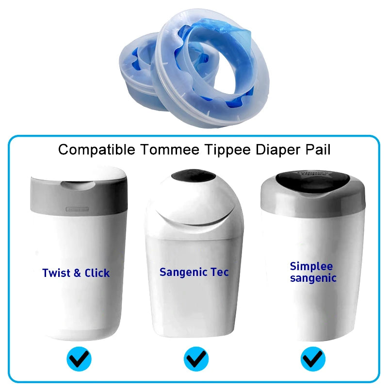 Baby Diaper Refill Bags For Tommee Tippee  For Twist & click For Sangenic Diaper Pails Degradable Garbage Replacement Bag