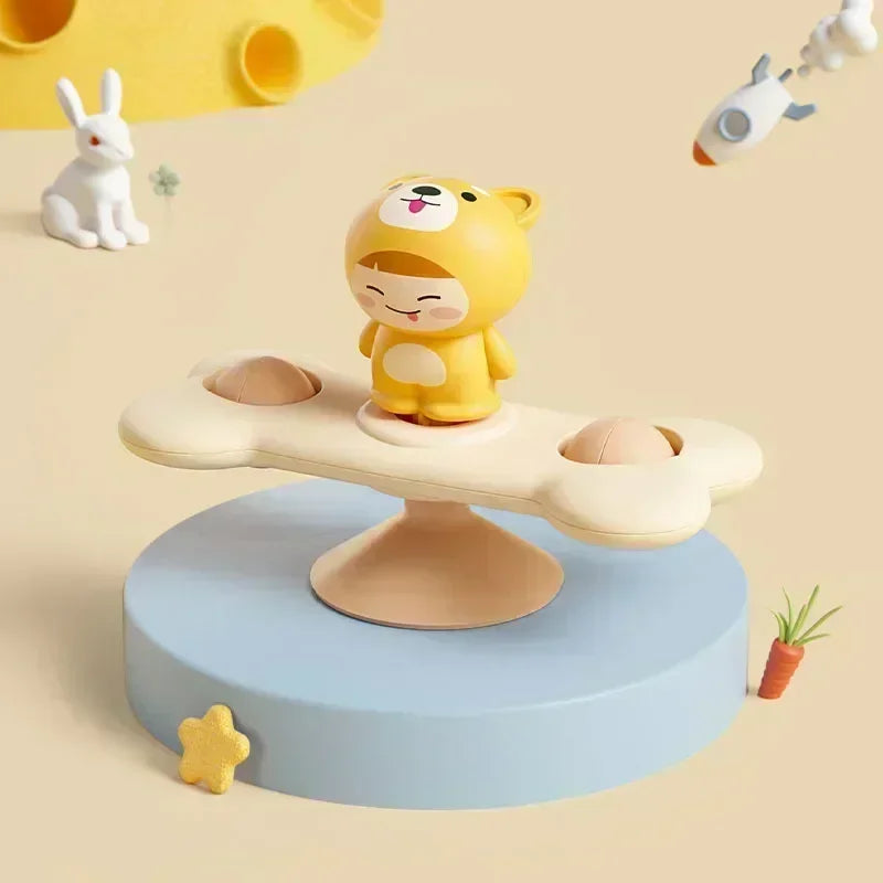 Baby Toys Suction Cup Spinner for Toddlers Bear Hand Montessori Spinner Sensory Toys Stress Relief Baby Games Rotating Rattles