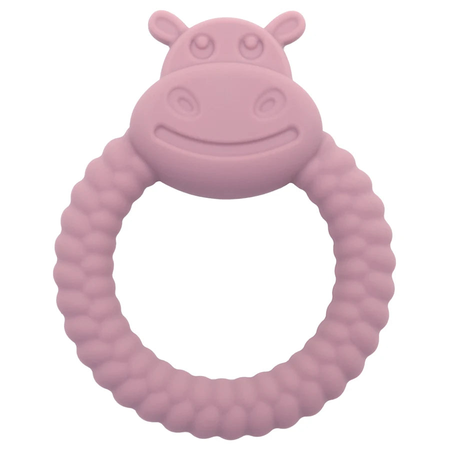 Baby Hand-Held Toys Silicone Ring Teether Toys Particle Feel Molar Chewing Gadget Newborn Oral Care Stop Sucking Accessories