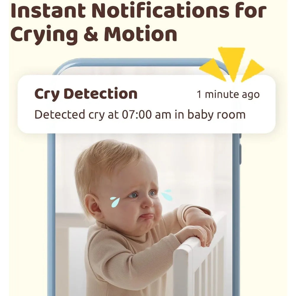 Peekababy Baby Camera Monitor Video - Baby Monitor with Camera and Audio, 5" Display, 2-Way Talk, 4 in 1 Bracket Meets The Need