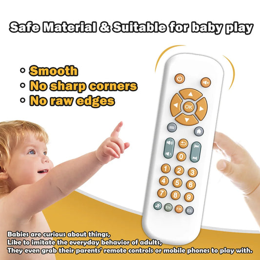 Baby Simulation TV Remote Control Toys Musical Light Sensory Kid Early Educational Learning Montessori Christmas present