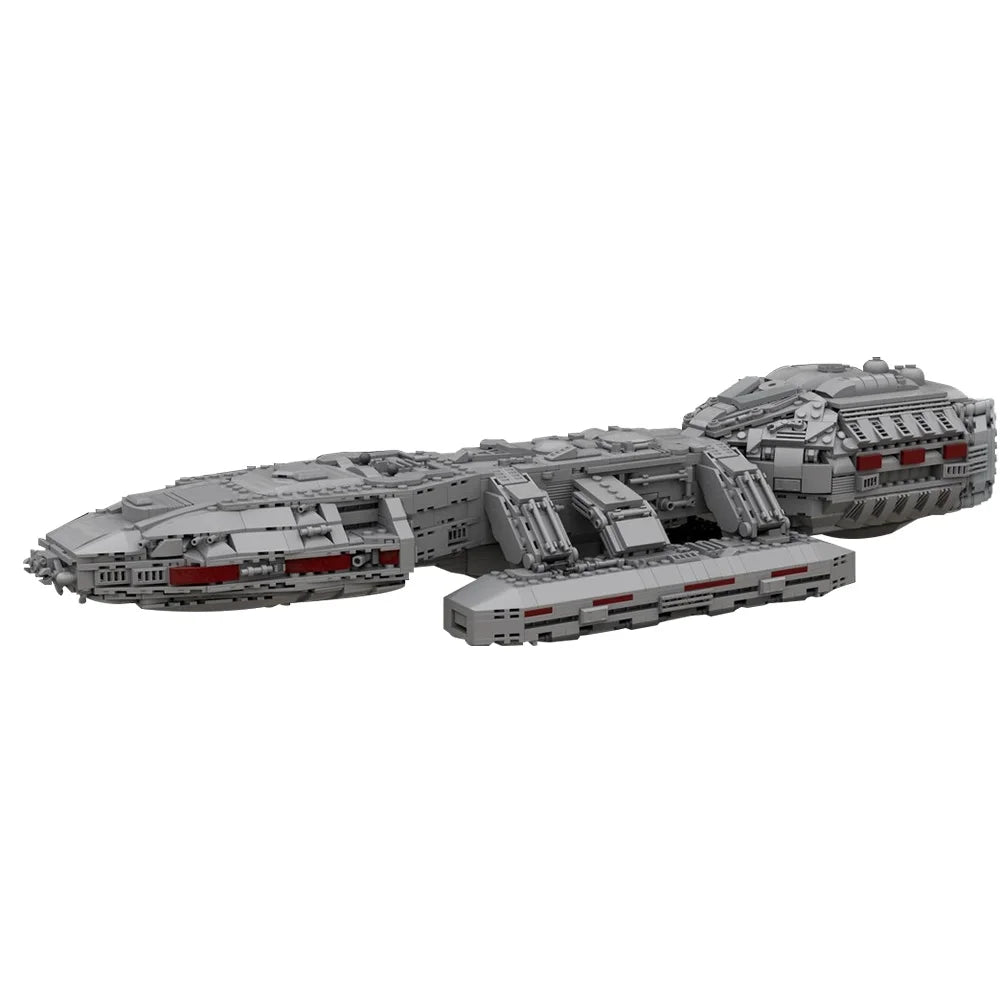MOC Battlestar Galactica Model Building Blocks Sci-Fi Military Techo Battlestar Spaceship Bricks Toys