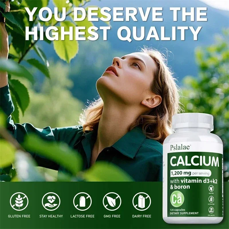 Calcium Supplement -  Promotes Calcium Absorption, Supports Bone Density & Muscle Health, forHealthy Bones, Heart, Immune
