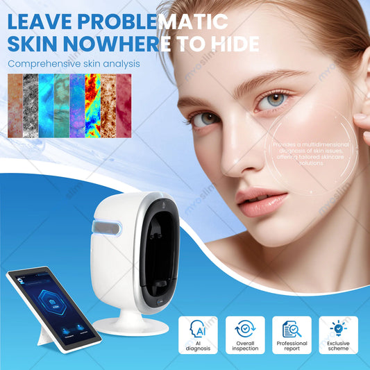 AISIA 3D AI Skin Analyzer O1 Machine  8 Spectrum Facial Scanner Skin Analysis Software Professional Beauty Equipment 15.6 Inch