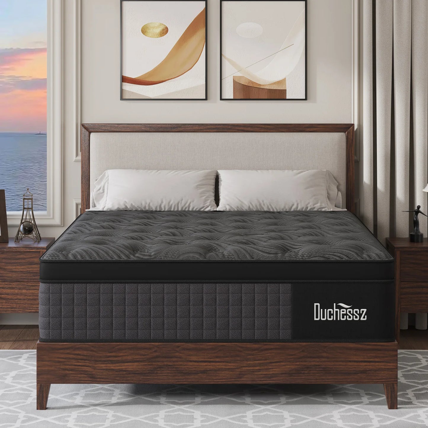 10"12"14"Twin Full Queen King Size Gel Memory Foam Pocket Spring Hydird Mattress In A Box Medium Firm