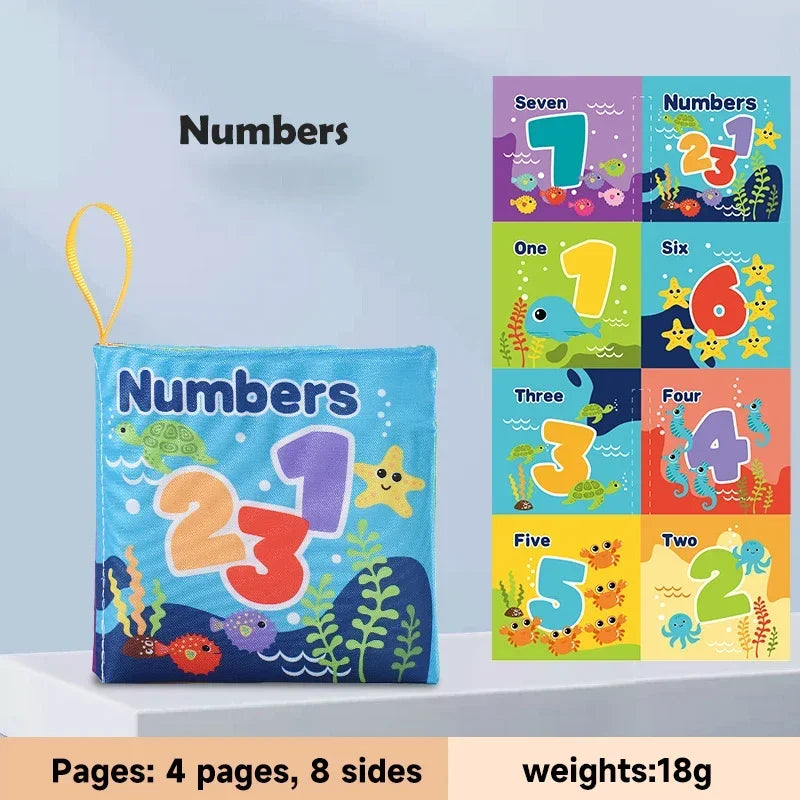 Baby Cloth Book Early Education Toys 0-12 Months Numbers Animal Family Cognitive Toys Soft Baby Books Infant Early Learning Toys