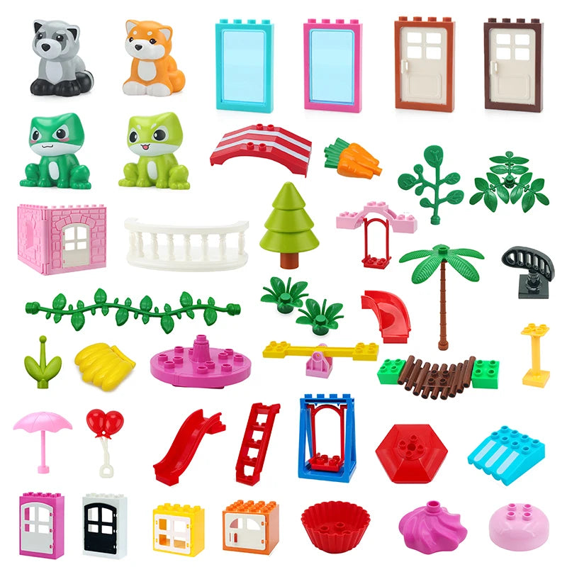 Toys Building Bricks Blocks Model Kits Accessory City House Castle Plant DIY Construction Kids Hots Toy For Girls Children Gift
