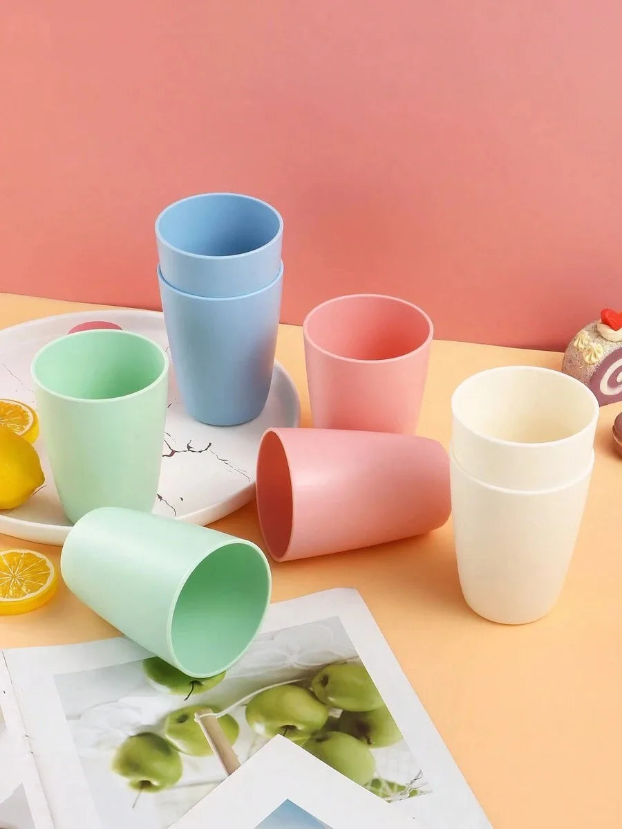 4/16/32pcs Reusable, plastic cutlery set, dinner plate/dessert plate/cereal bowl/cup, for home, birthday party