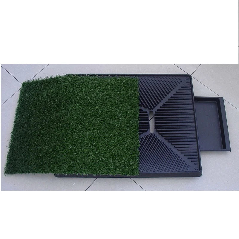Training Pads with Pee Baffle Dog Grass Pad with Large Tray Reusable Indoor Or Porch Dog Potty Ideal for Small and Medium Dogs