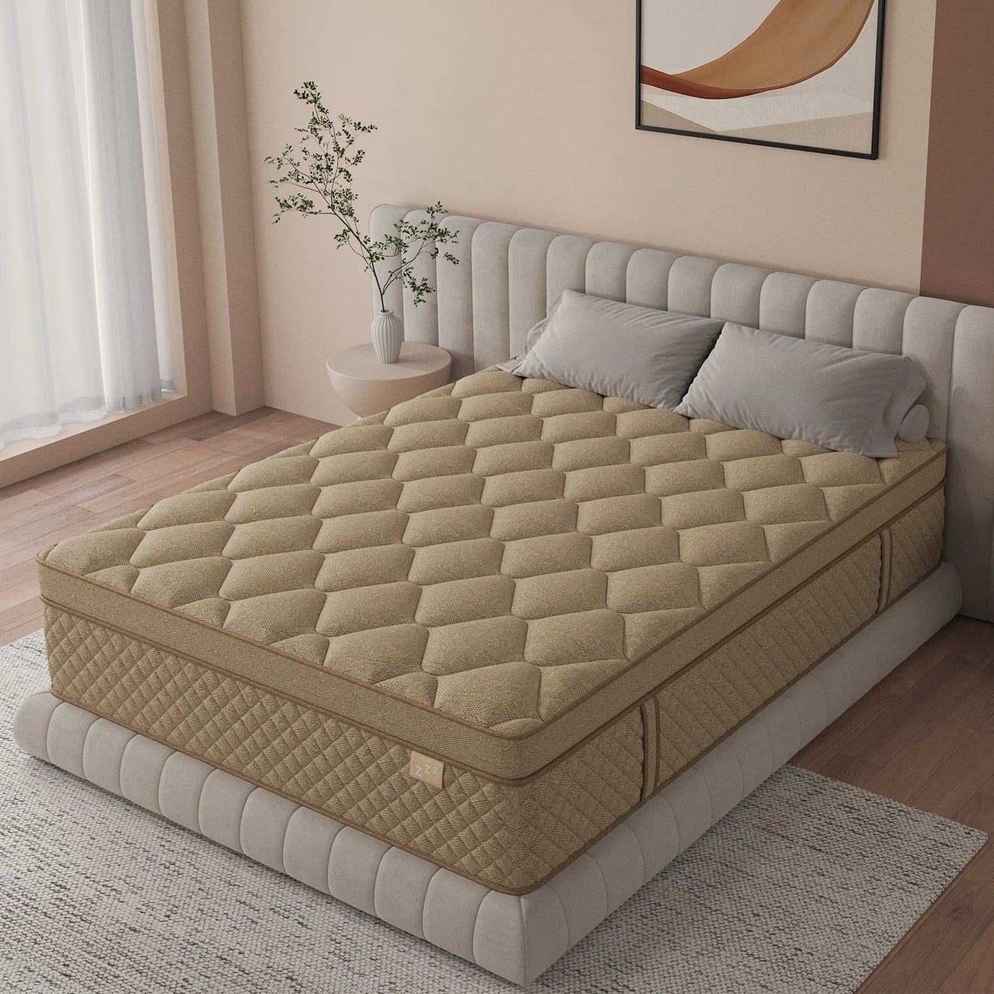 12"14" Gel Memory Foam Hybrid Pocket Spring Mattress Twin Full Queen King Bed Mattress In A Box, Medium Firm Motion Isolation