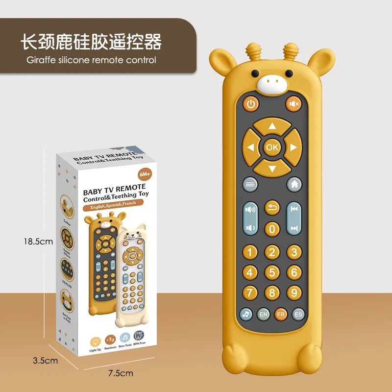 Baby Simulation TV Remote Control Toys Musical Light Sensory Kid Early Educational Learning Montessori Christmas present