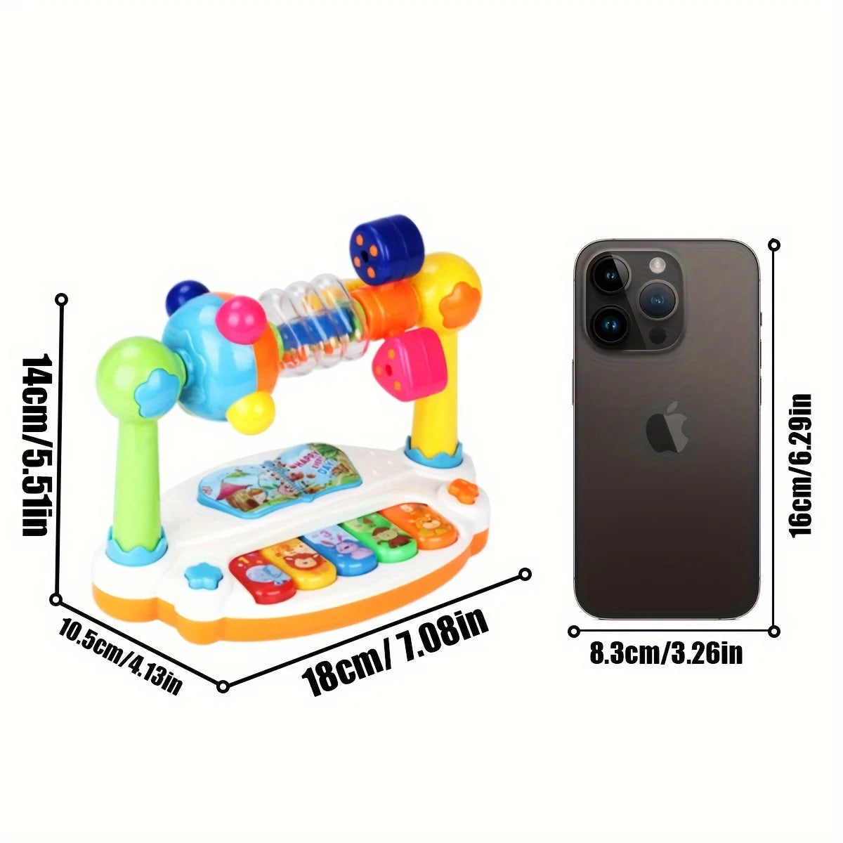 Baby Musical Piano Keyboard Toys, Rhythm Game & Song Play Activity Learning Toy, Christmas Gifts, Halloween Gifts