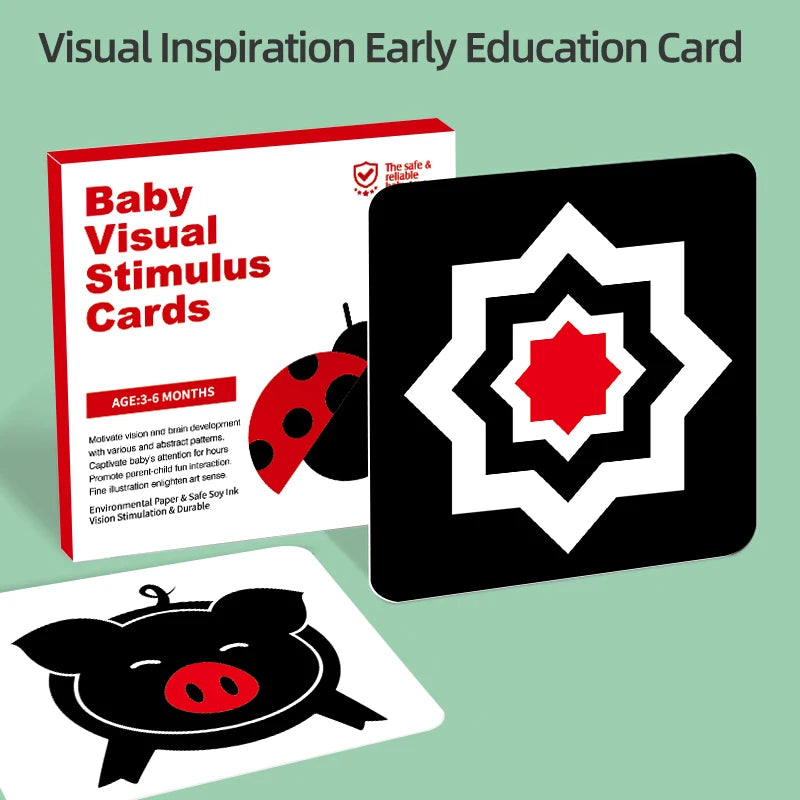 Black and white cards for early childhood education visual stimulation and cognitive cards for baby toys