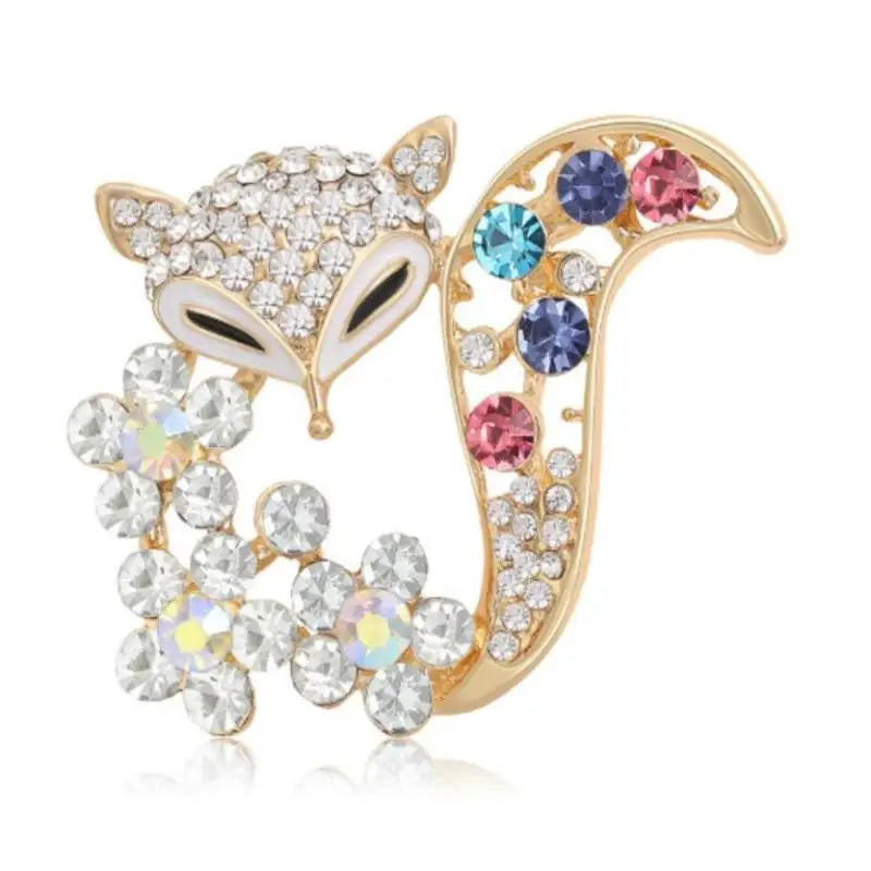 Fox Shape Brooch for Women - Simple & Elegant Animal Lapel Pin for Sweaters & Coats, Cute Wildlife-Themed Jewelry Gift with Gift Box