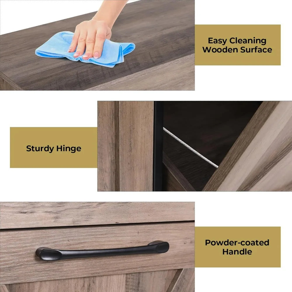 20 gallon tilt-out waste bin cabinet - pet-resistant kitchen recycling storage