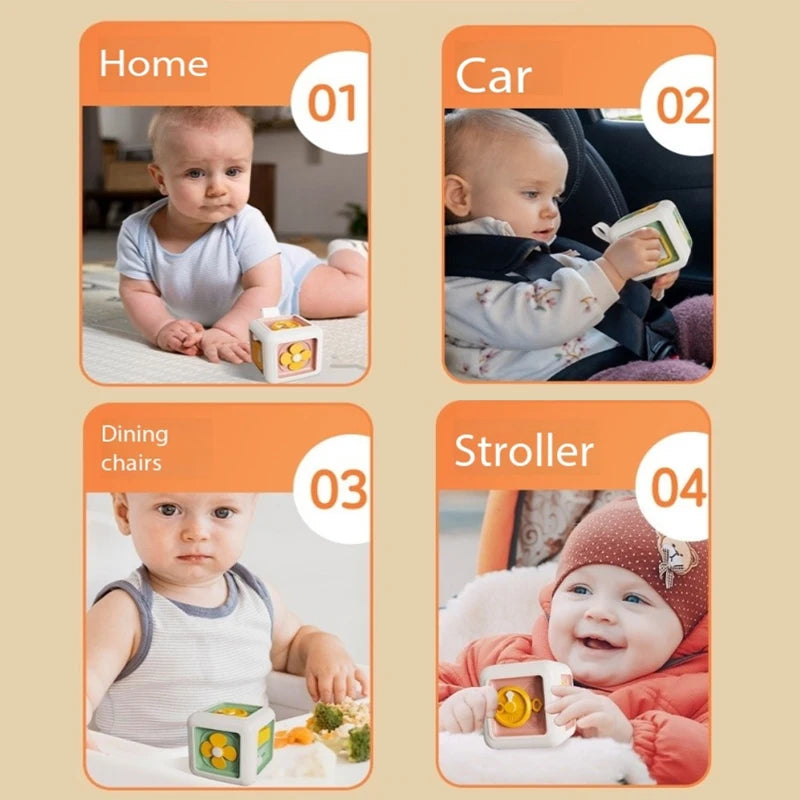 6 in 1 Montessori Educational Toys Sensory BusyBoard Baby Practice Skills Drawer Cube FidgetEducational Toys for Girl Boy